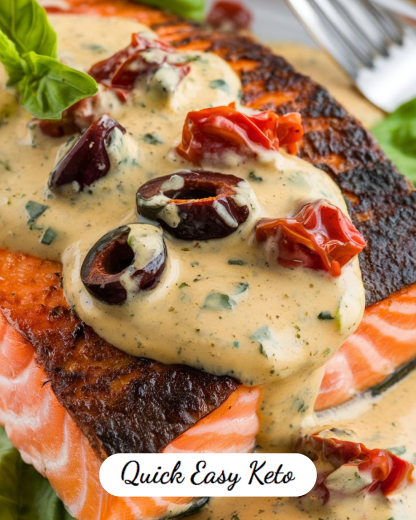 Creamy Tuscan Salmon with Spinach and Sun-Dried Tomatoes