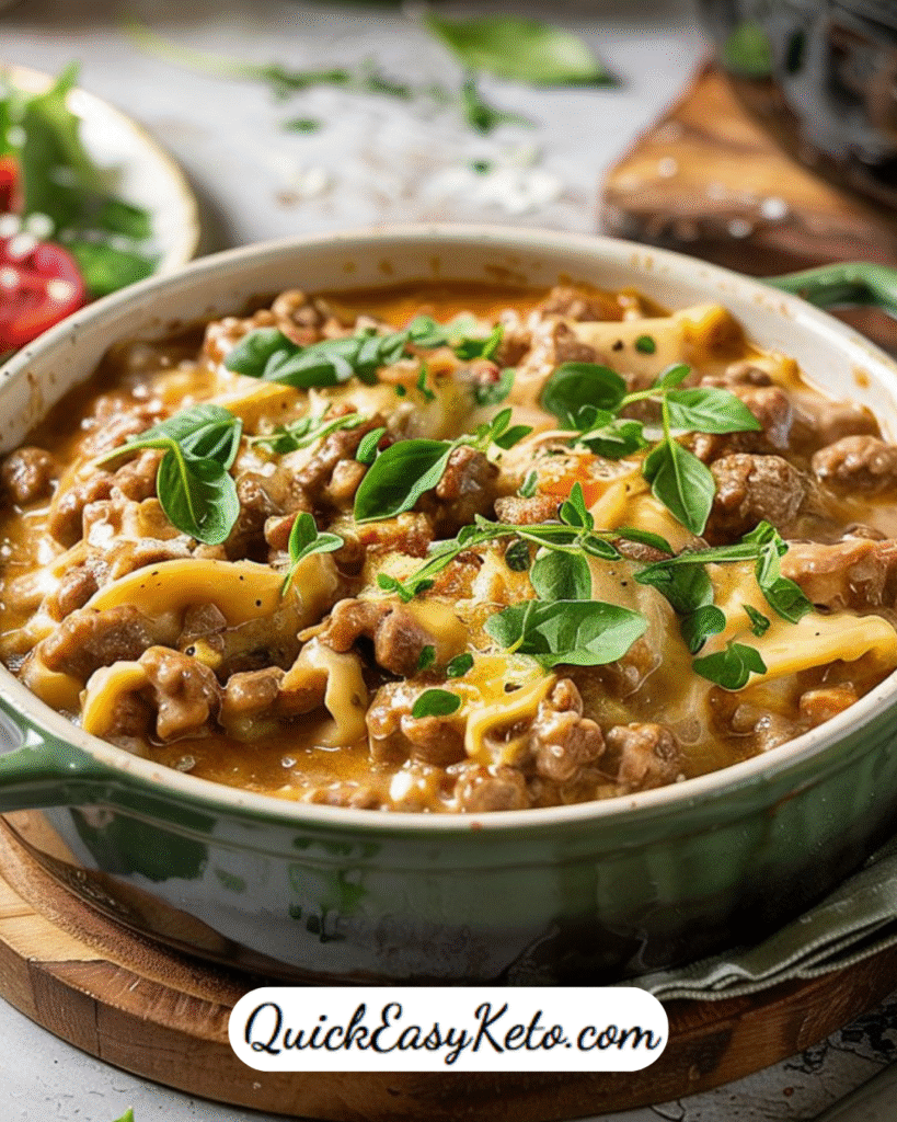 Keto Ground Beef Stroganoff